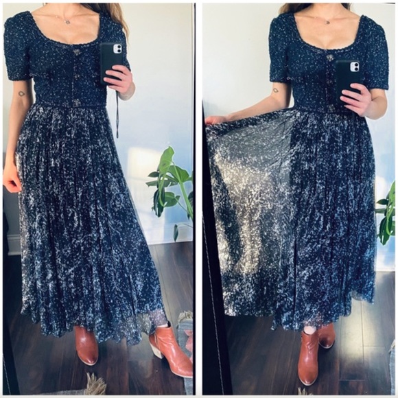 $13600 Chanel S/S 2012 Starry Night Navy Fantasy Tweed Gripoix 12P Maxi Dress - Picture 3 of 15